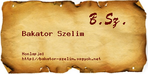 Bakator Szelim névjegykártya